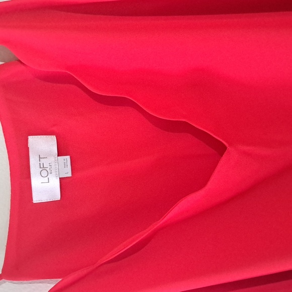 Euc red spaghetti strap The Loft top - Picture 2 of 8